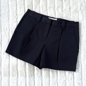 NEW Lands' End Pleated Chino Shorts (Black) 0